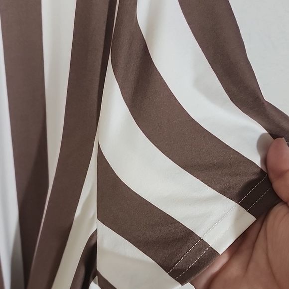 Levaca striped stretchy midi belted dress Size XL - Picture 5 of 11